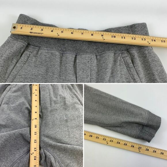 Lululemon Cross Cut Jogger Sweatpants Heathered Medium Gray Drawstring Men Small - Picture 15 of 16